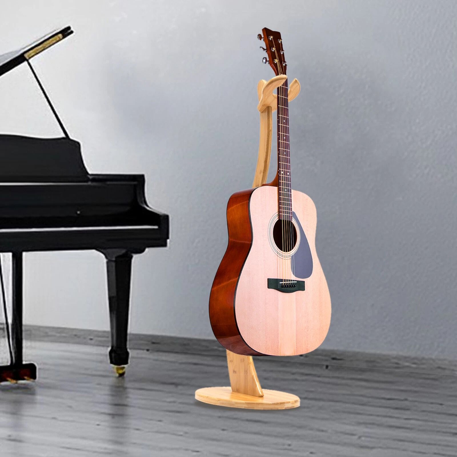 Guitar Floor Stand, Bamboo Stand For Ukulele And Guitar Support Guitar Floor Stand, Bamboo Stand For Ukulele And Guitar Support