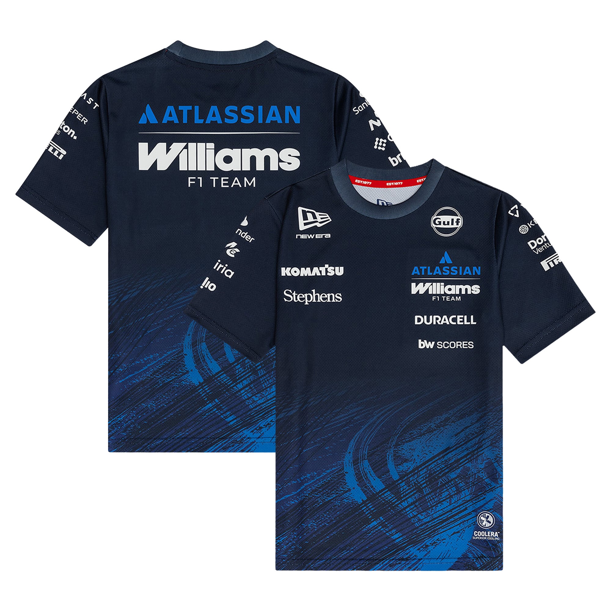T-shirt technique réplique Williams Racing New Era - Bleu marine - Enfant - unisexe Taille: 7-8 Years