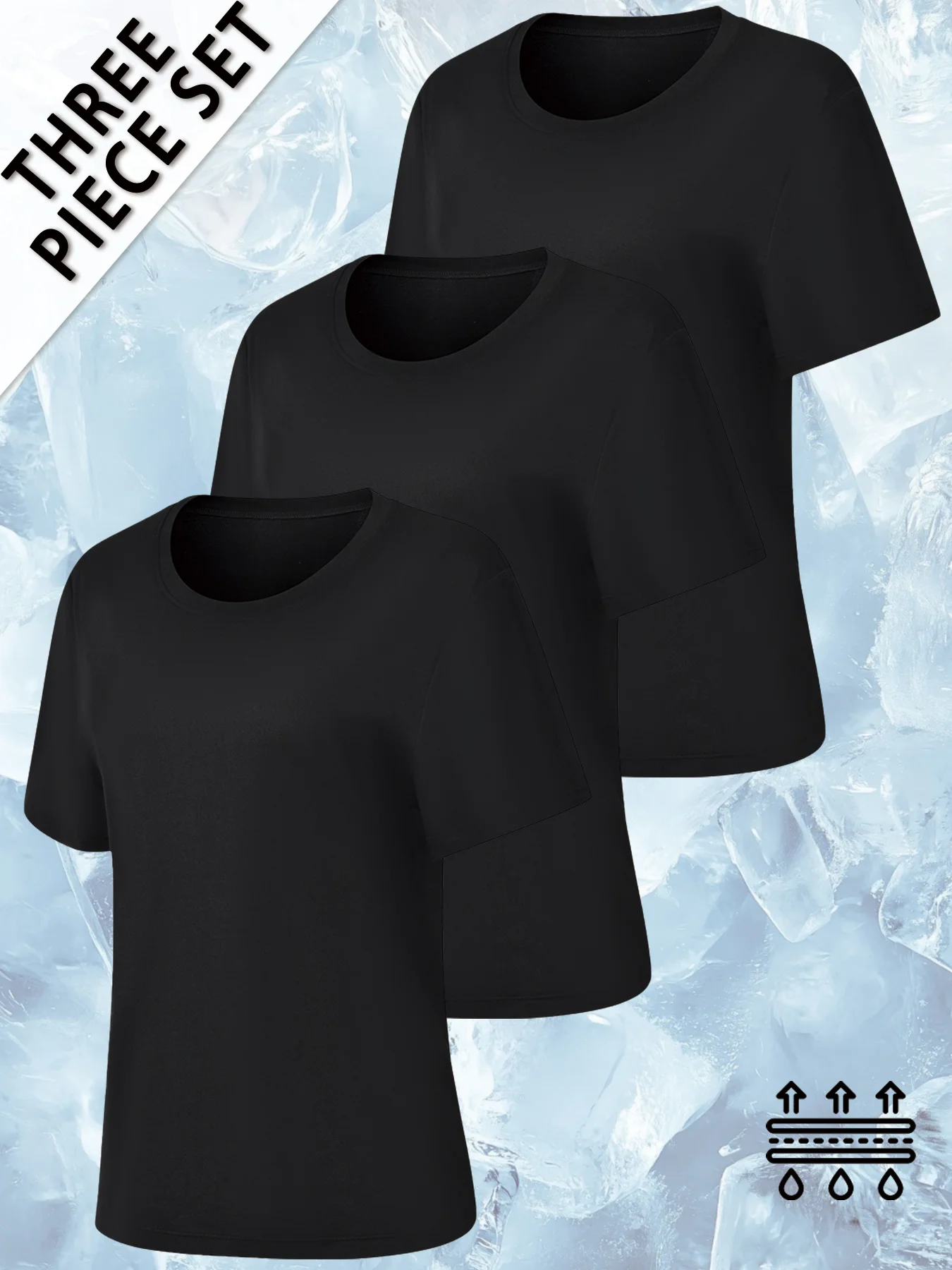 3 pack Women's Super Soft Crew Neck T'Shirts.Short Sleeve For Sports.Workout,Yoga,Running.Fitness & Outdoor Activities