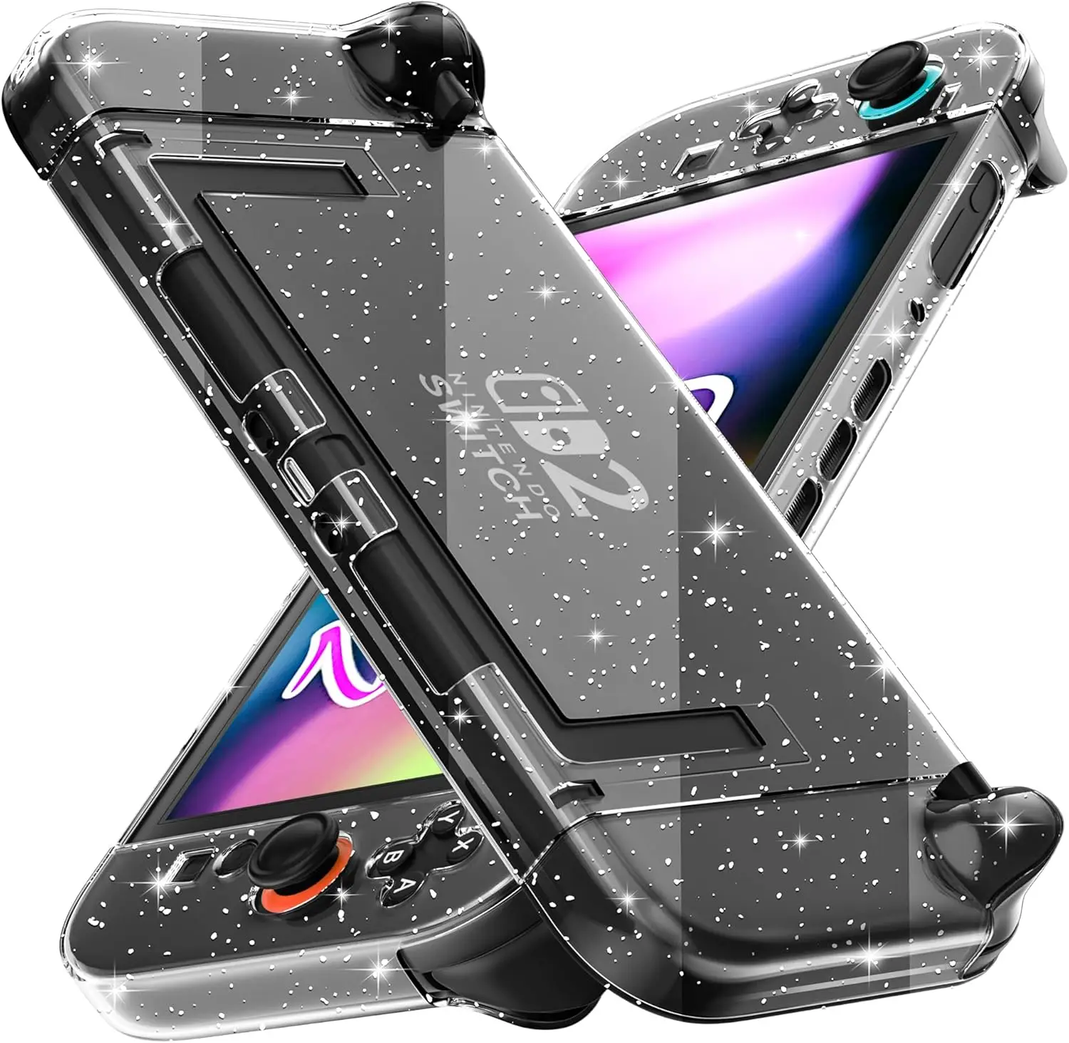 Durchsichtige Hülle für Nintendo Switch 2, Schutzhülle für Switch 2 und JoyCon Controller – robust und langlebig, fällt nicht leicht ab Image