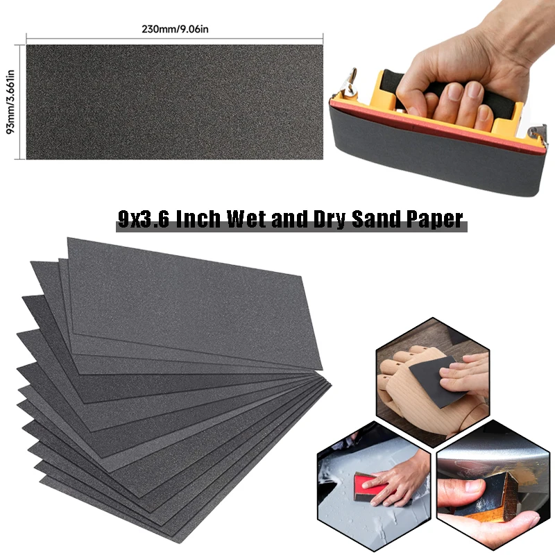 10/20/50 Teile/satz Schleifpapier Nass/Trocken Schleifpapier Polieren 60-5000 Körnung Schleifpapier Schleifwerkzeuge Auto Metall Kunststoff Polieren Image