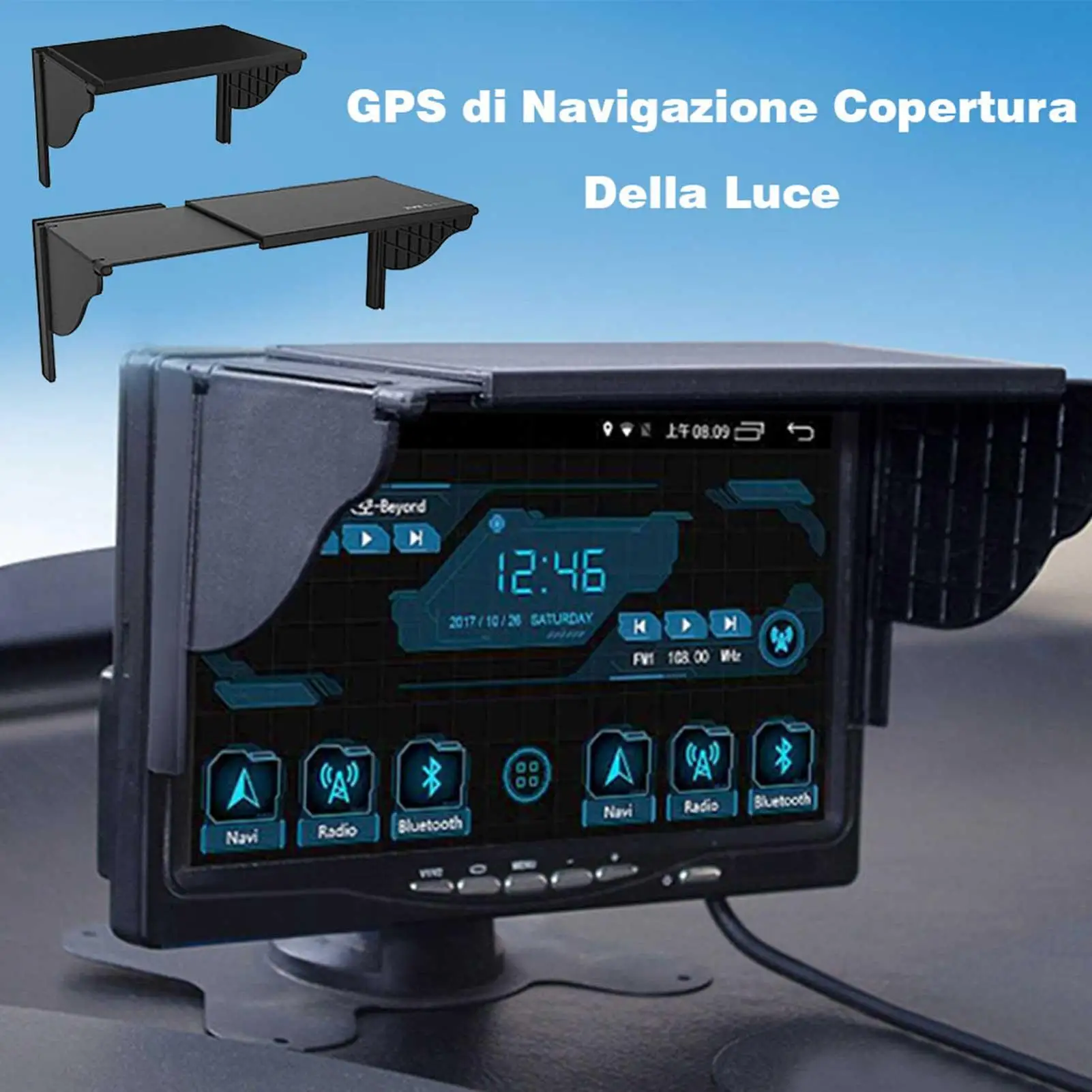 Auto GPS-Navigation Sonnenschutz 5-10 Zoll Innenraum-Zubehör Display-Bildschirm-Visier Universeller GPS-Blendschutz Bildschirm-Visier