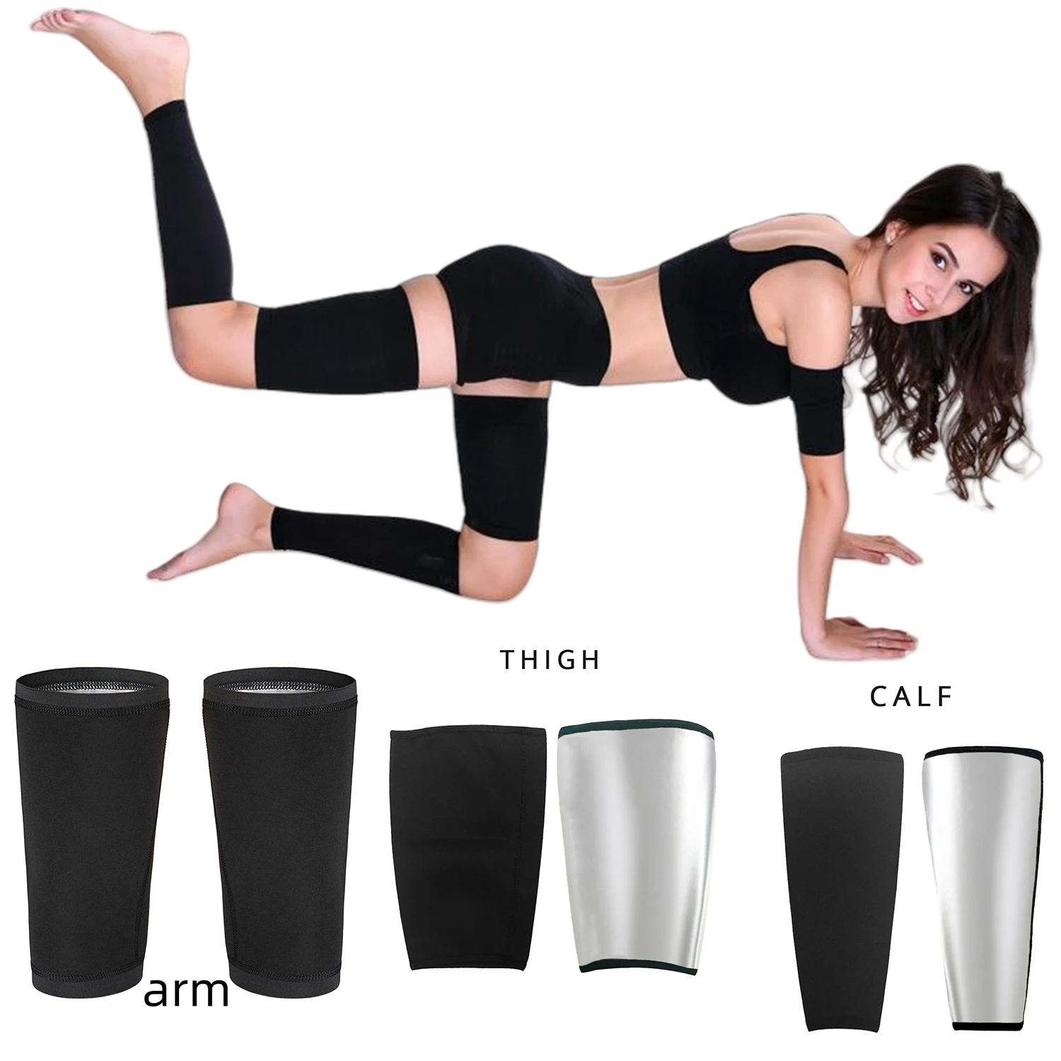 Damen Body Sculpting Sweat Fitness Yoga Übungsbündel Schweiß mit Schutzausrüstung, Laufübung Fitness Yoga Set