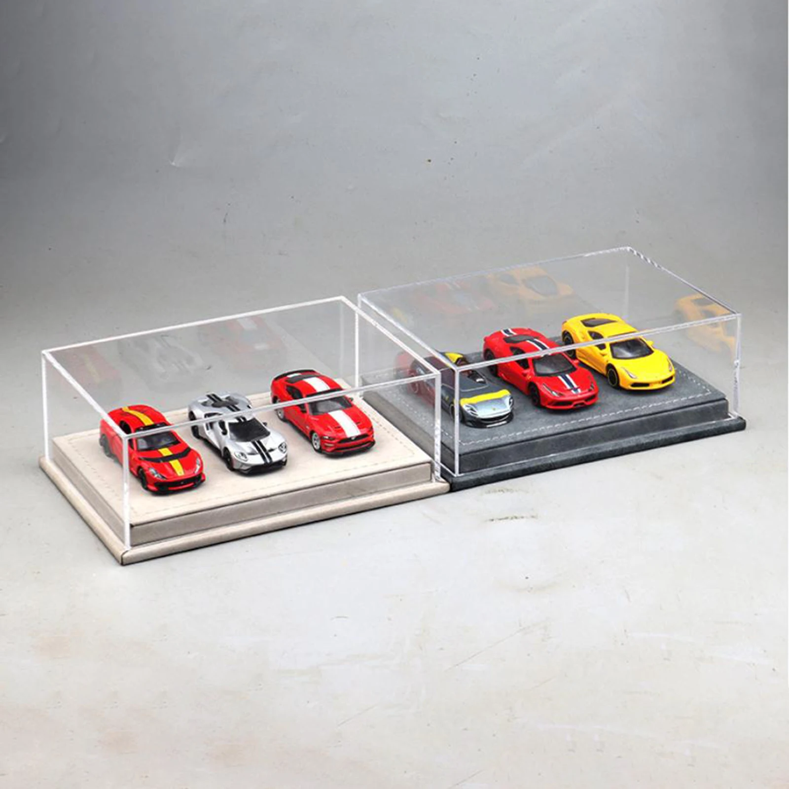 Modellauto-Vitrine 1:64 Ausstellungsbox für Modellautos Transparenter Staubschutz für Diecast-Autos Kunstmodell-Fahrzeuge Sammlerstücke