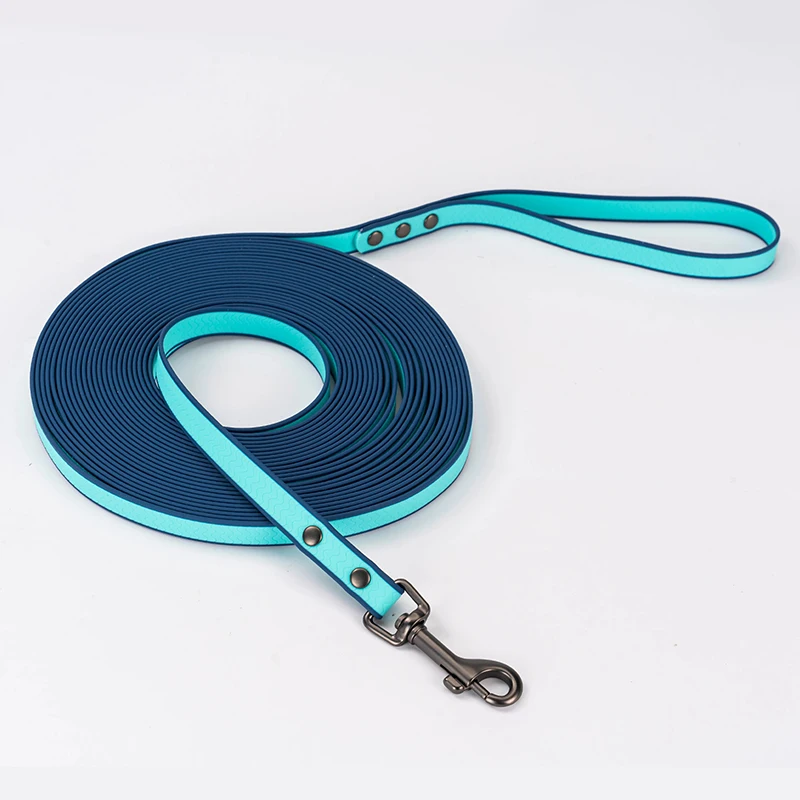 Lange Hundeleine aus PVC, 5 m, 10 m, wasserdicht, leicht zu reinigen, für mittelgroße und große Hunde, zum Gehen und Trainieren