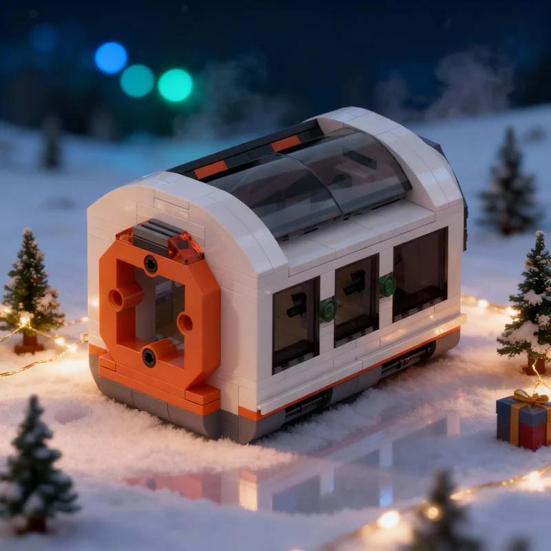 256-teiliges MOC Feuerwehr-Team Drop Pod Stadt-Mars-Erkundungsmodell Bausteine Architektur Weihnachtsgeschenke Spielzeug Kreative Bildung Image
