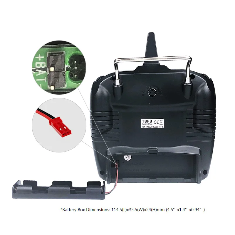 Radiolink T8FB 2,4 G 8-Kanal-Funksender-Fernbedienung mit R8EF-Empfänger für Flugzeug, Boot, Auto Image