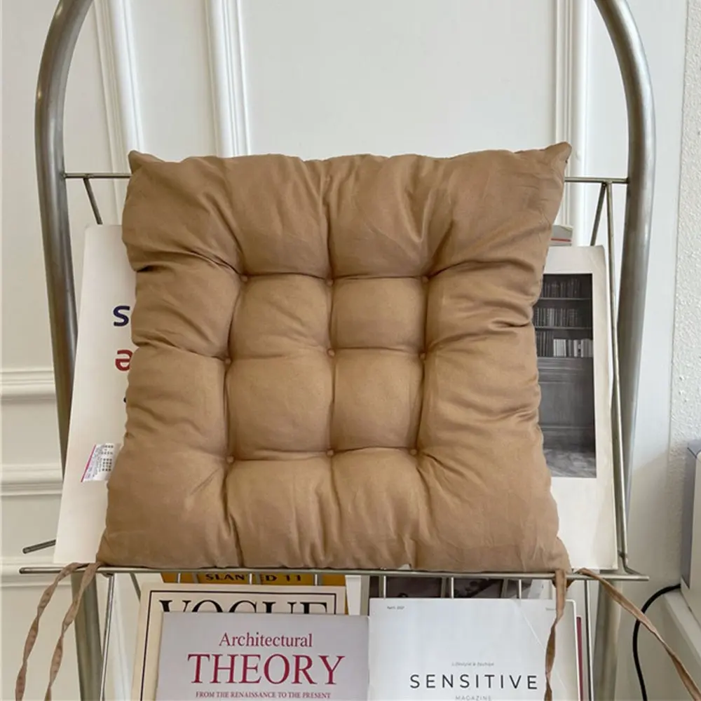 Leinenkissen, Perlenbaumwolle, quadratischer Hocker, Rückenlehnenkissen, Heimbüro, Computerstuhl, Schutzmatte, Sitzpolster, Gesäß, Stuhl 2030 Image