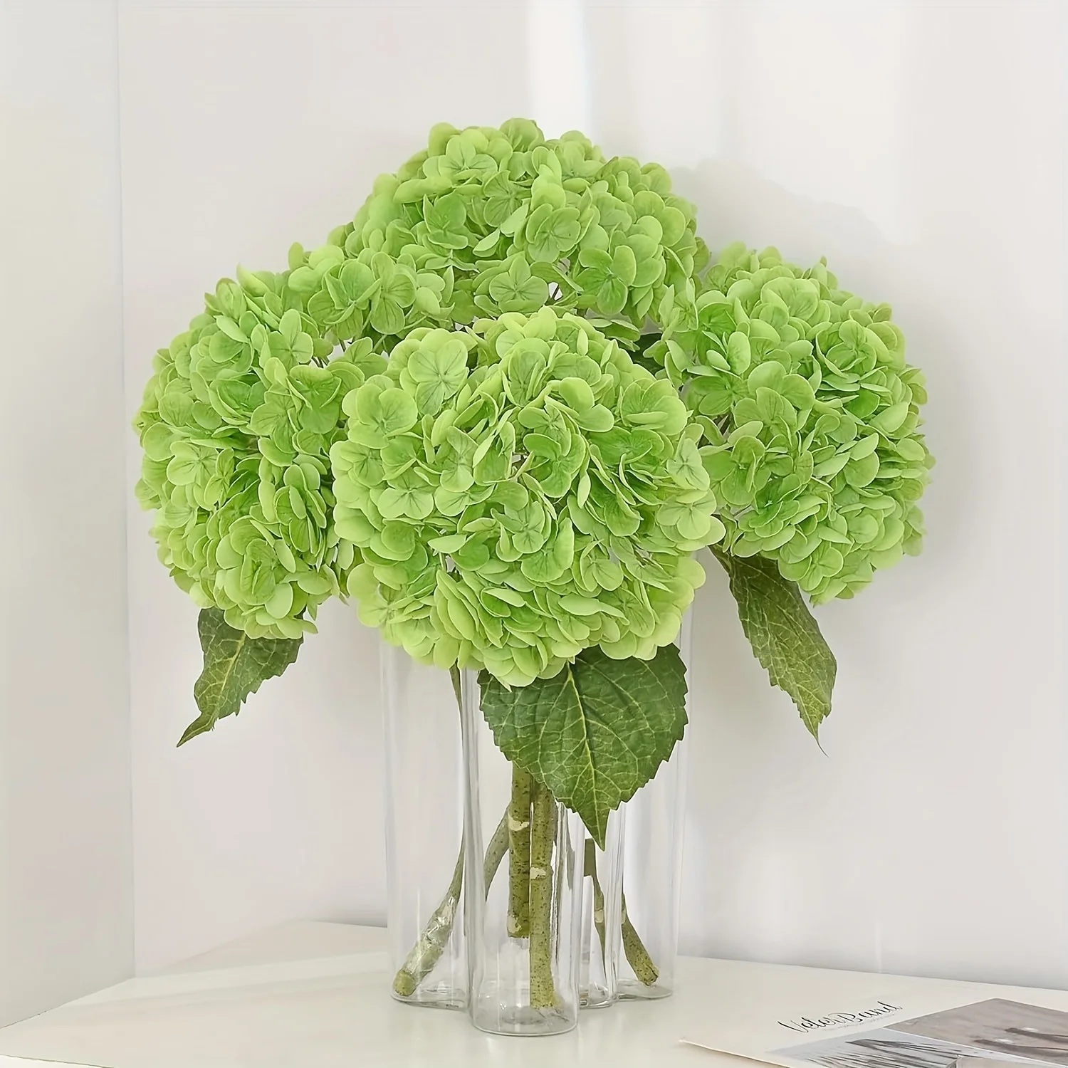 58 cm künstliche Blumen, Seidenhortensienstrauß, realistisch, bunt, für Hochzeit, Zuhause, Party, Wohnzimmer, Tischdekoration Image