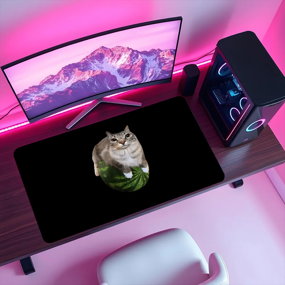 Lustiges Mauspad mit Rutschfester Kante für Büro, Studenten und Gaming, Verdicktes Katzen-Schreibunterlage-Mauspad in Übergröße Image