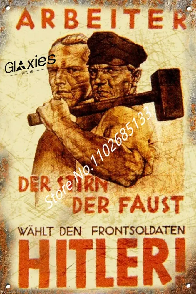 Vintage Deutsches Blechschild Metall Wanddekoration Retro Metallschild Werbung Klassisches Blechposter Home Bar Cafe Image