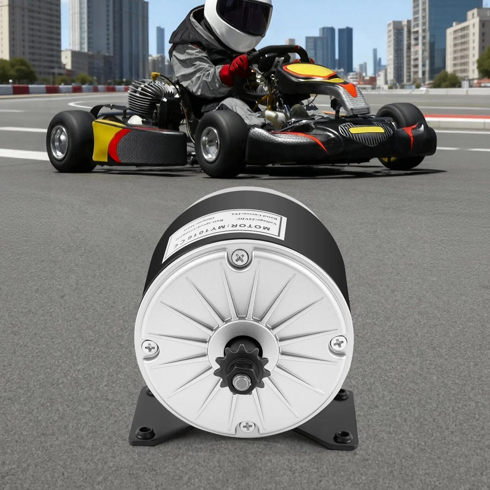 350W DC24V MY1016 Elektrischer Bürstenmotor mit Permanentmagnet für E-Scooter 2750 U/min Image