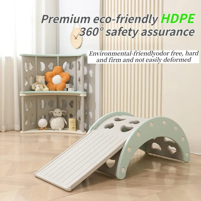 Multifunktionales Kinderspielzeug Rutsche Schaukelbett Aufbewahrung Laufstall Kletterbogen Rutsche Lerntisch Integrierte Sicherheit Baby-Rutschen Spielzeug Image