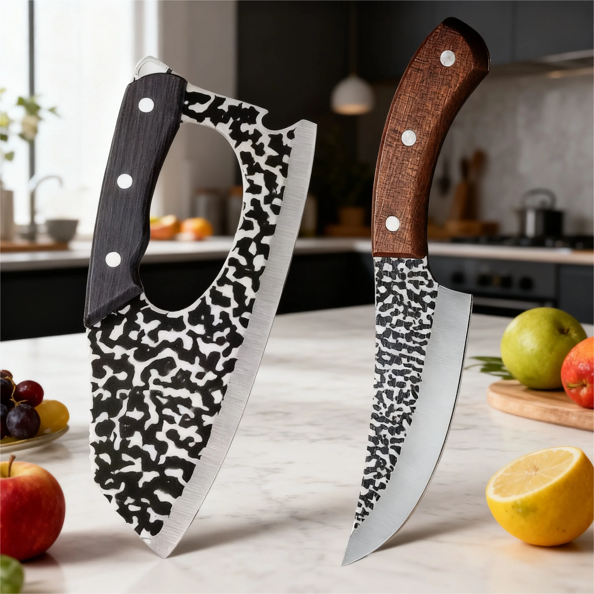 Meat Cleaver Kitchen Combo Set, geeignet zum Schneiden von Fleisch und Gemüse, ein Küchenmesser, ein ideales Weihnachtsküchengeschenk Image