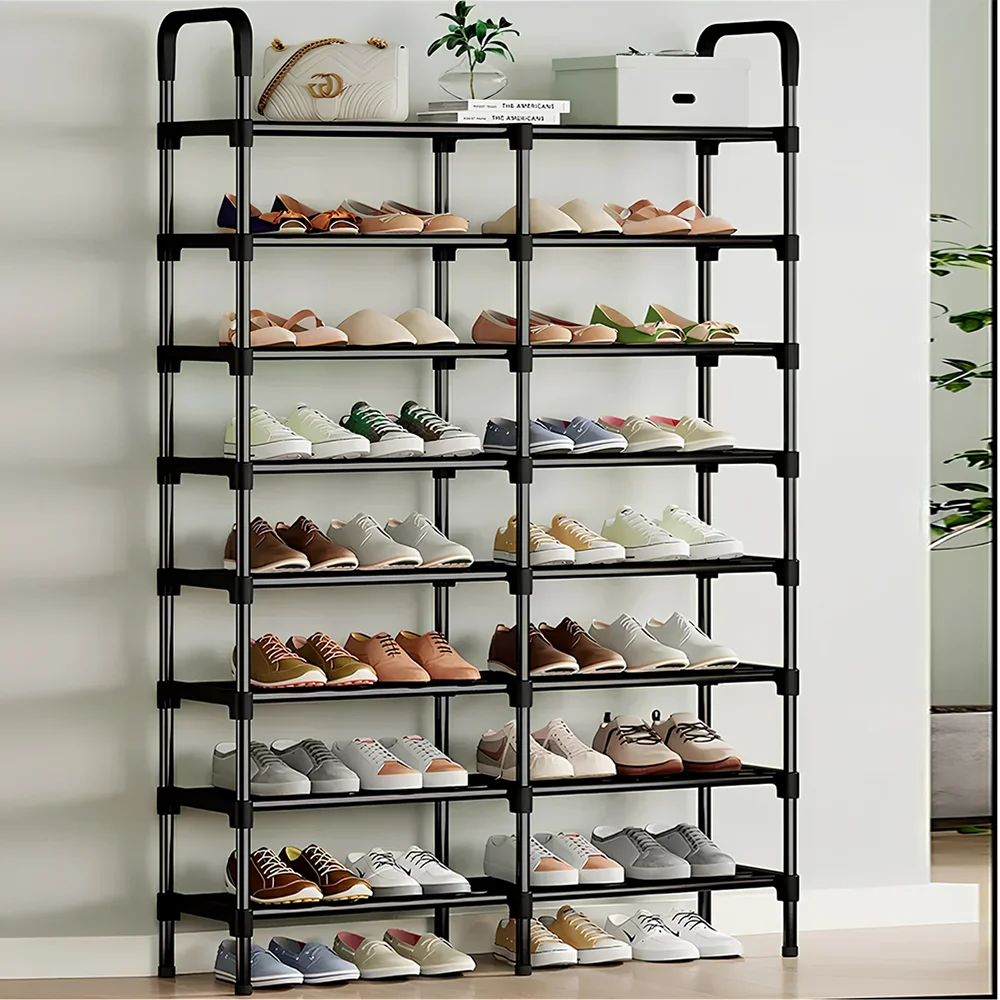 8-stufiges Schuhregal mit großer Kapazität und einfachem Schuhschrank für den Haushalt, Schuhschrank für den Eingangsbereich, platzsparende Möbel