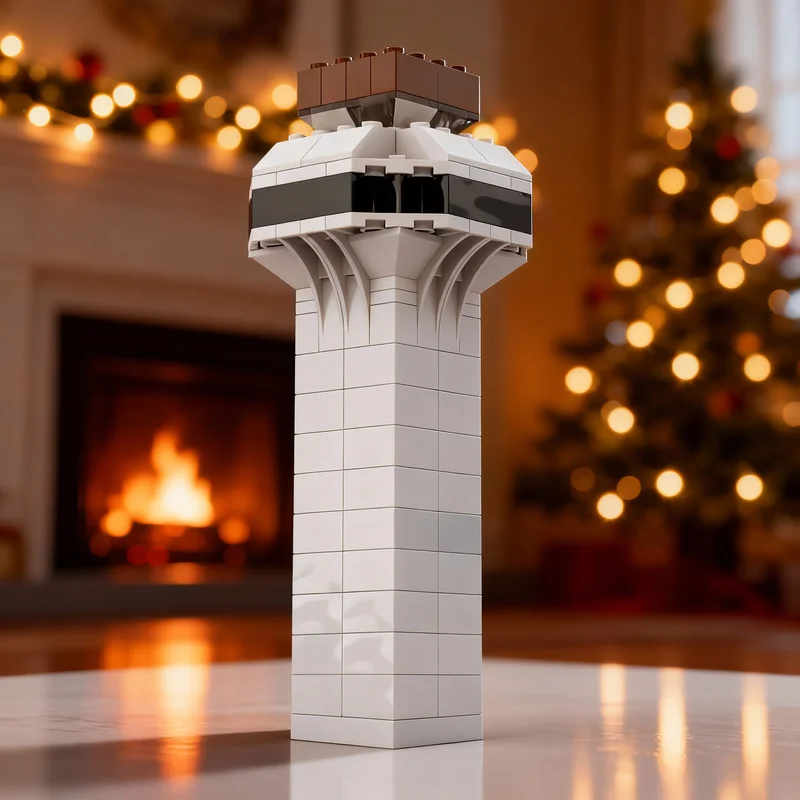 141-teiliges MOC KDTW Detroit Tower City Flughafen-Modell Bausteine Konstruktionsset Kreative Idee Weihnachtsgeschenke Baustein-Spielzeug Bildung Image