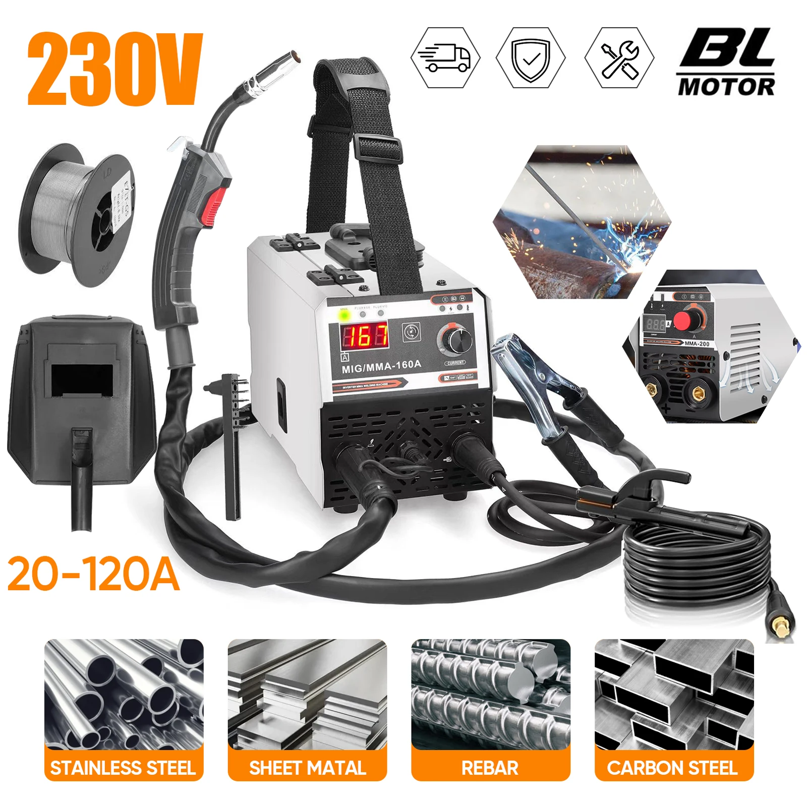 2-in-1 Hochleistungs-MIG-MMA-Schweißgerät DC-Inverter IGBT Hocheffiziente Automatische Drahtzuführung Kontakt-Schweißmaschine Gas-Lichtbogenschweißgerät Image