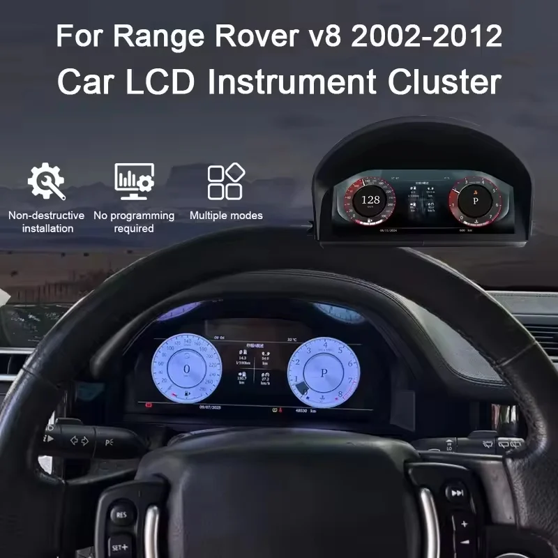 12,3 Zoll LCD Digital Cluster Instrument Für Land Rover Range Rover Vogue V8 L322 2002 2003-2012 Tacho Dashboard CarPlay Image