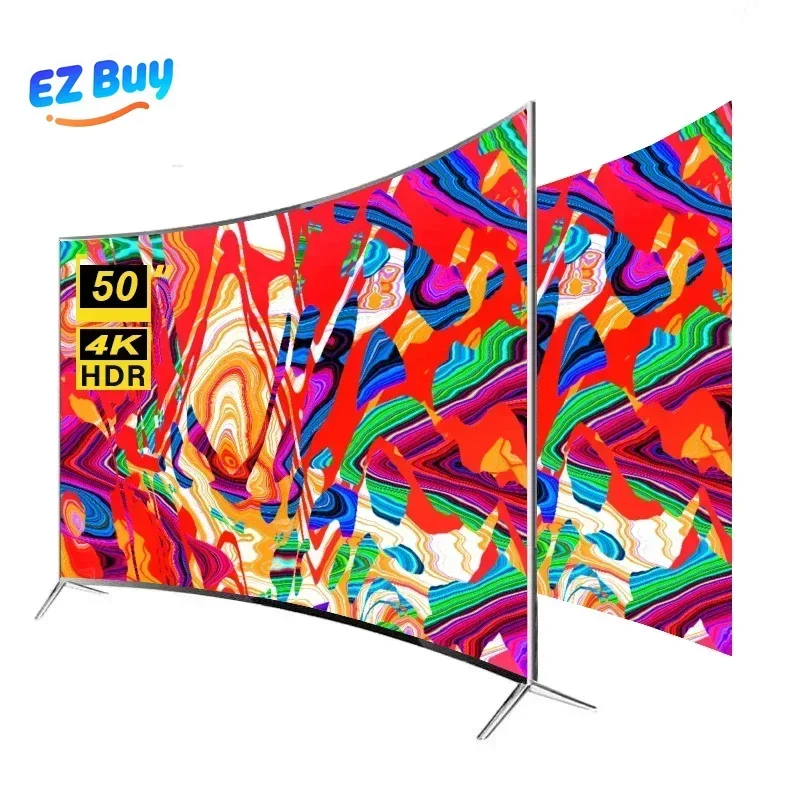 50-Zoll-Smart-Android-LED-Fernseher mit gebogenem Bildschirm, HD 4K-Smart-TV Image