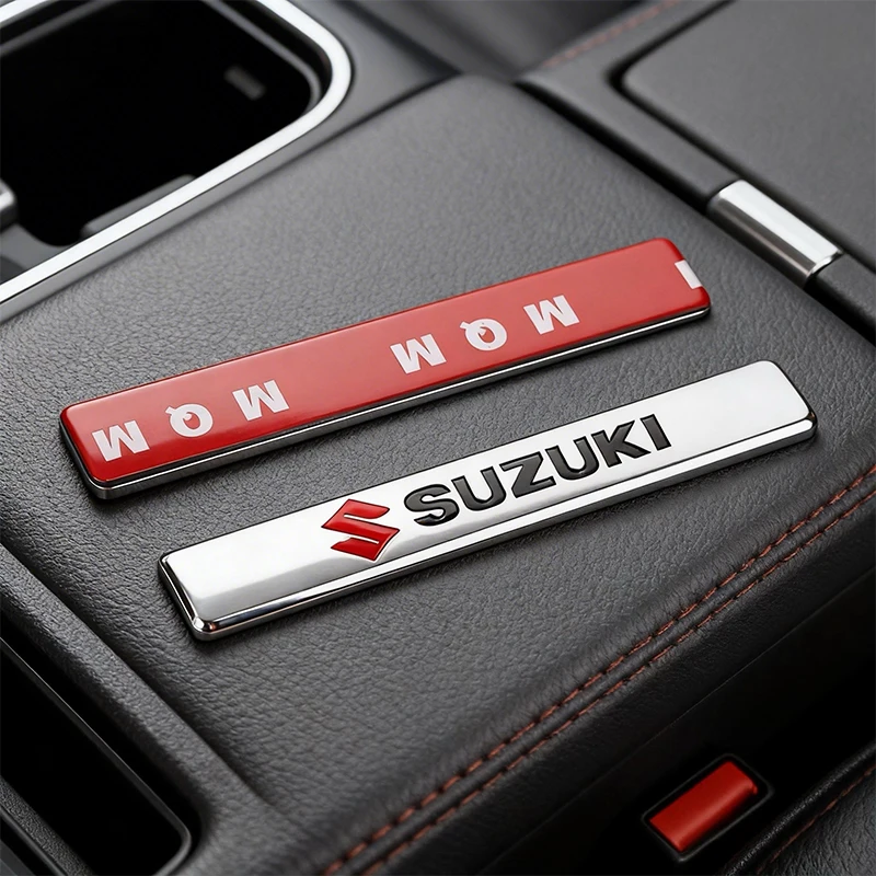 1 Stück 3D Metall-Aufkleber Auto-Karosserie Seitenflügel Emblem Aufkleber für Suzuki Swift Vitara Baleno Jimny Samurai Ignis Splash Kaiser Swace Image