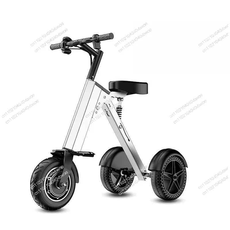 Ultraleichter, tragbarer, zusammenklappbarer Lithium-Batterie-Dreirad aus Aluminiumlegierung mit bürstenlosem Motor und drei 3-Rad-Elektrorollern Image