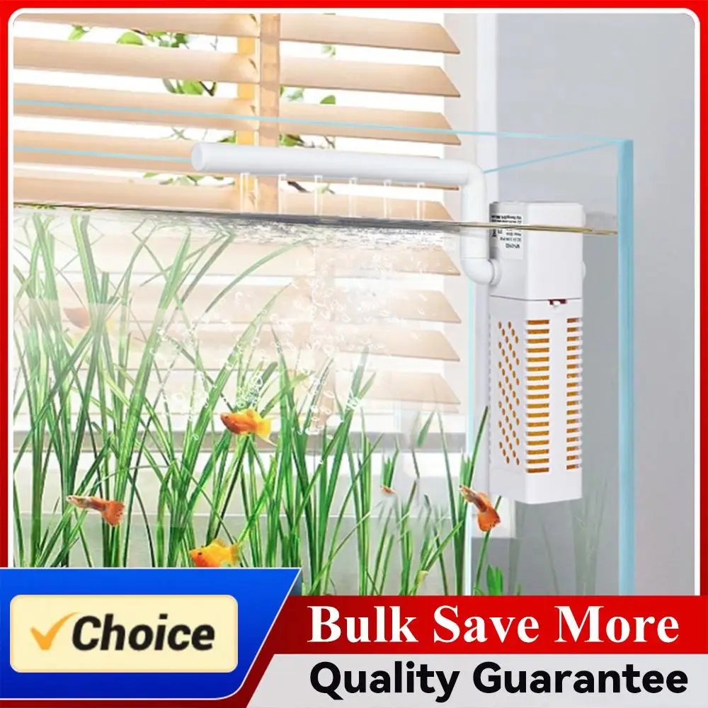 3-in-1 Aquariumfilter Geräuscharmer Innenfilter Wasserdichte Eingebaute Umwälzpumpe für Tauchbare Aquarien Image