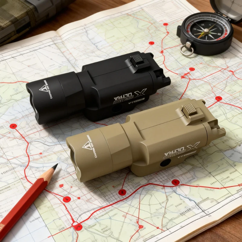 Kompakte X300 Taktische Taschenlampe, 20mm Schienenmontage, für Airsoft-Waffen, Jagd und CS-Wettkämpfe, Multi-Modus-Betrieb Image