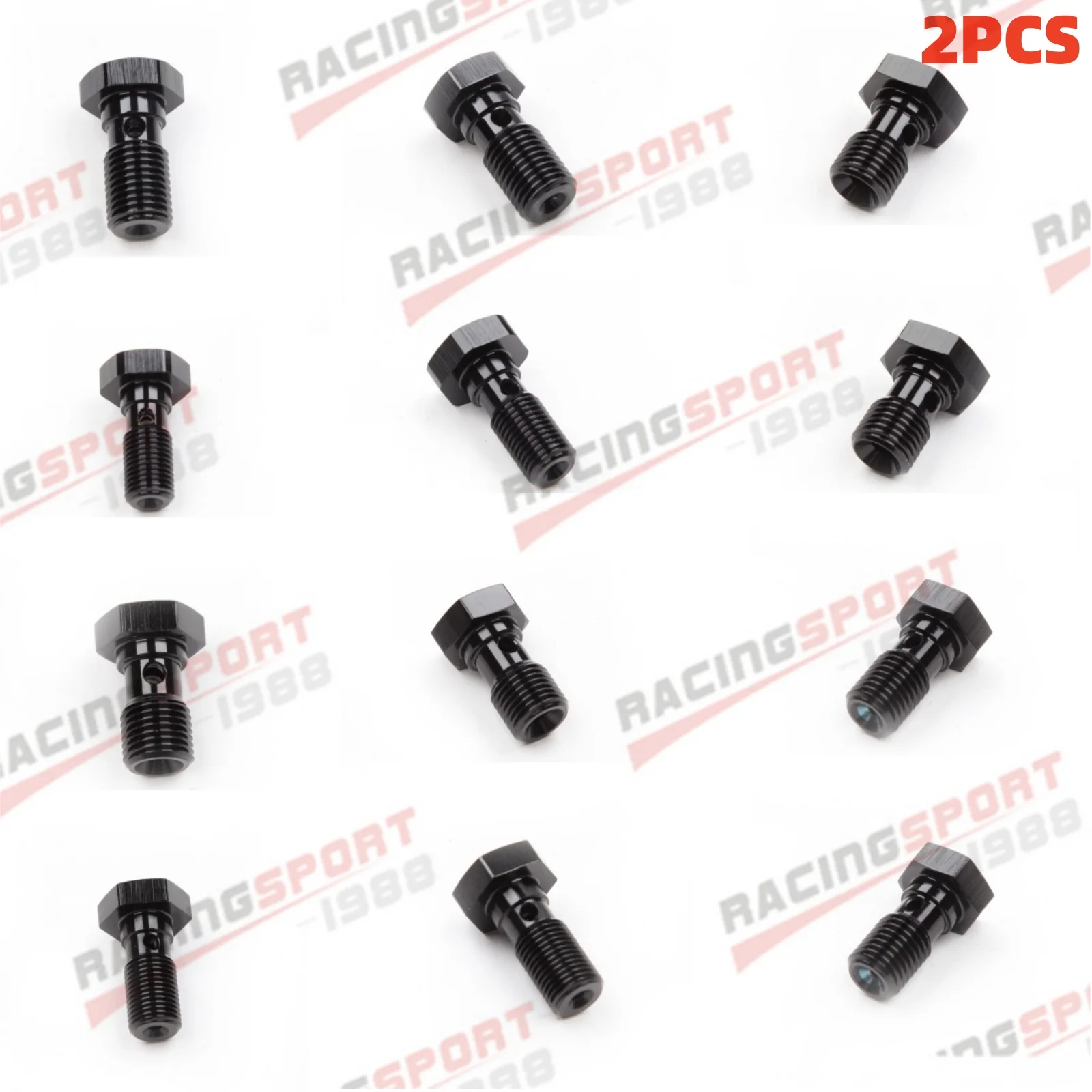 2 Stück Aluminium-Bremsadapter-Banjo-Bolzen 3/8-24, M10x1, M10x1.25, M10x1.5, 7/16-24, Banjo-Bolzen-Bremsadapter, hohe Qualität Image