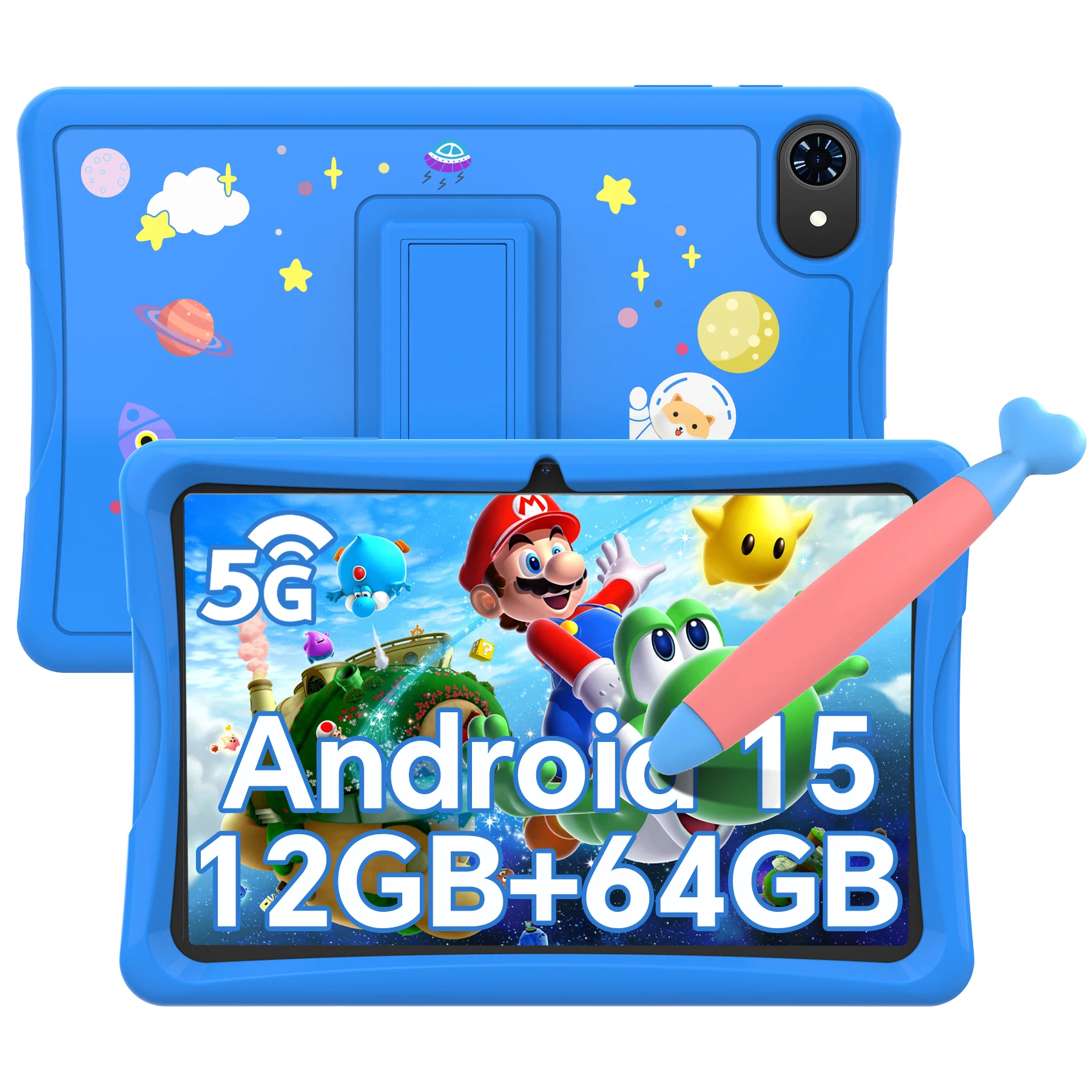 TABWEE K10 Kinder-Tablet 10'' Android 15, 4 GB RAM + 8 GB erweiterbar, 64 GB ROM, 5G WiFi, Widevine L1, 5000 mAh Kinder-Tablet-PC Image