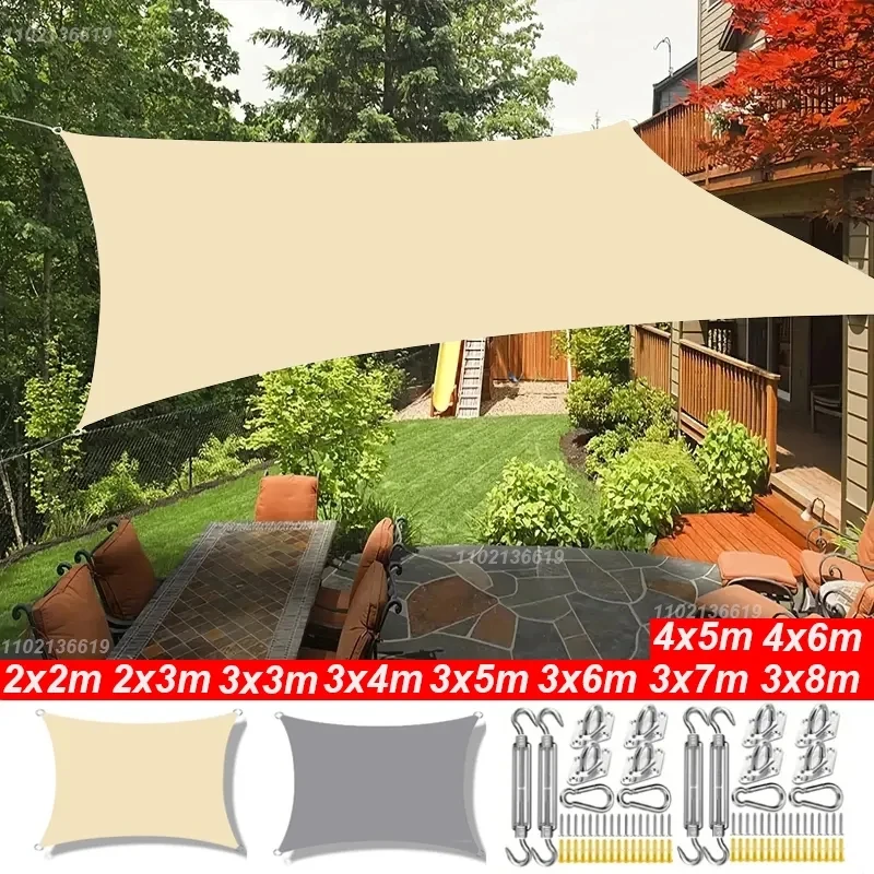Outdoor-Markisen wasserdicht Sonnenschutz Segel Garten Canopi für Terrasse Auto Leinwand Markise Rechteck Pool Sonnenschutz Sonnenschutz Segel 5 Image
