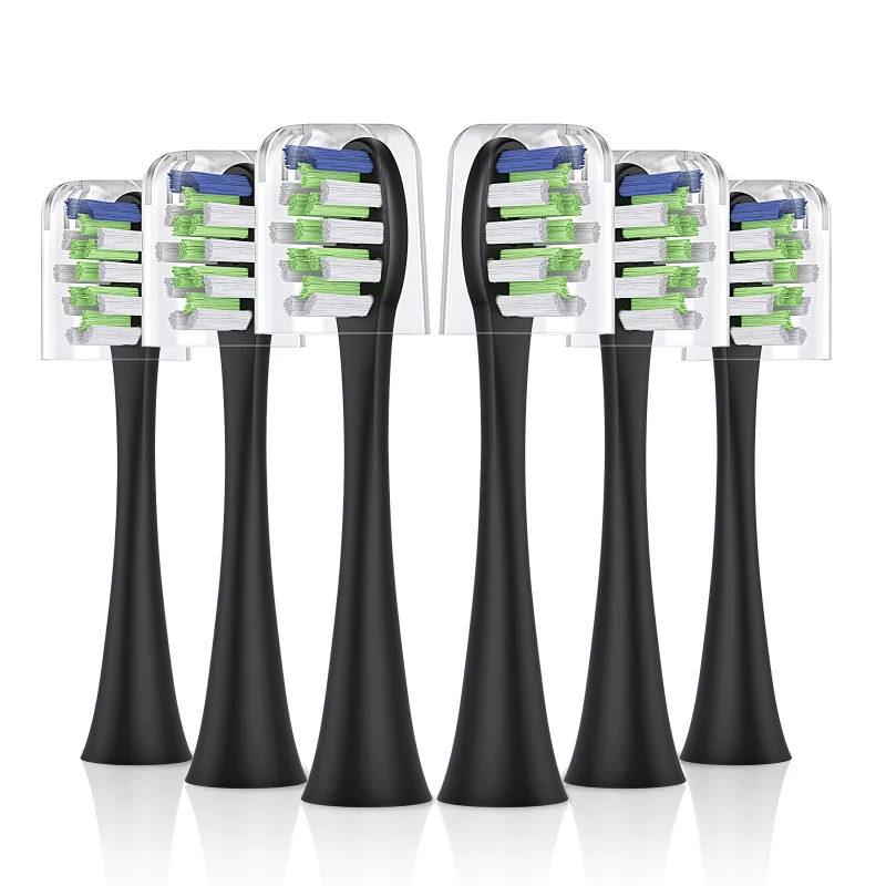 6 Stück/Set Ersatz-Zahnbürstenköpfe für Sarmocare S100 S700 S710 Ultraschall-Schallzahnbürsten, Weiche Bürstenköpfe Image