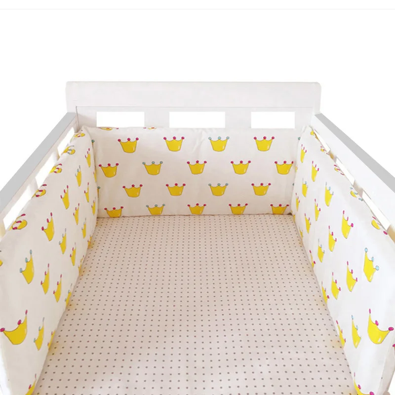 Nordische Sterne Babybett verdicken Stoßstangen Reiß verschluss Design einteiliges Kinder bett um Kissen Kinder bett Schutz kissen 200*30 cm