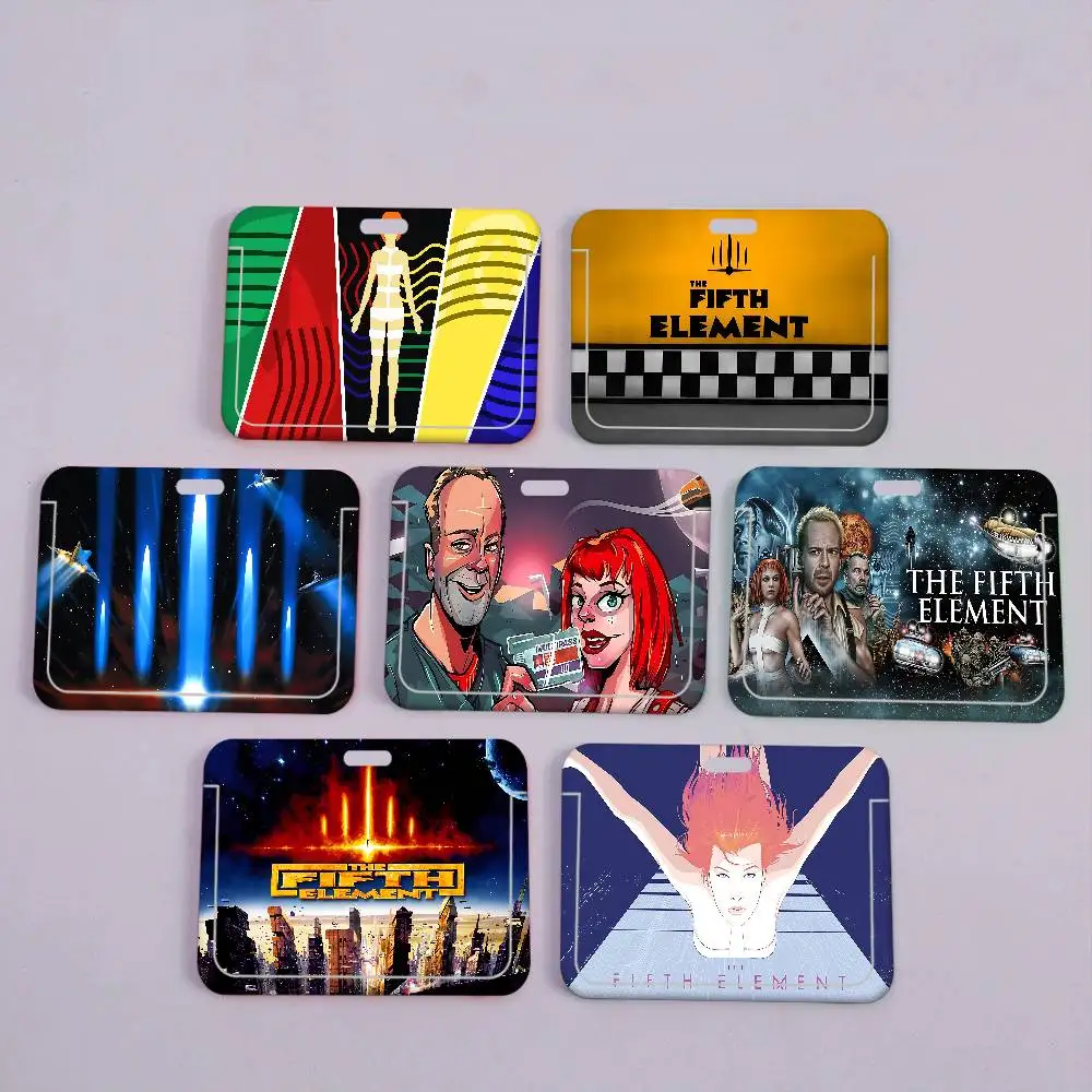 Classic Movie The F-Fifth E-Element Working Bank Kreditkartenetuis mit langem Schlüsselband und Namensschild für Mitarbeiterausweise