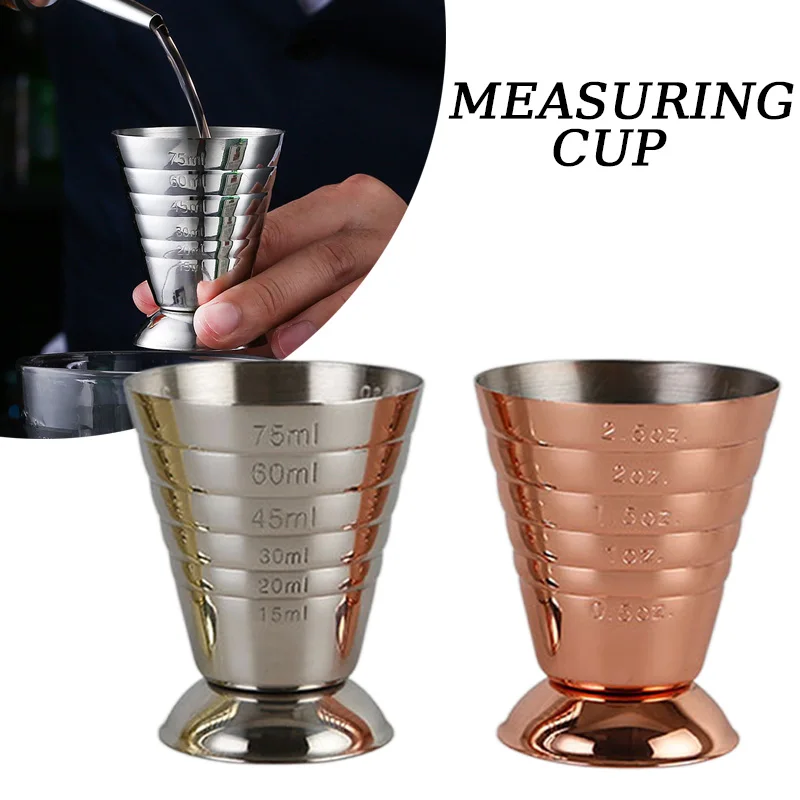 Bar Mixed Drink Zubehör Messbecher Bar Cocktail Shaker Jigger Cocktail Tools Edelstahl Bar Zubehör Image