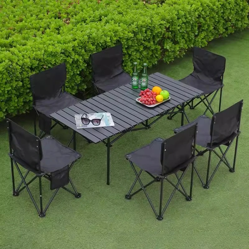 Modischer Outdoor-Klapptisch, Frühlingsrollentisch, Stand, praktisches Campingtisch- und Stuhlset, Picknickstuhl Image
