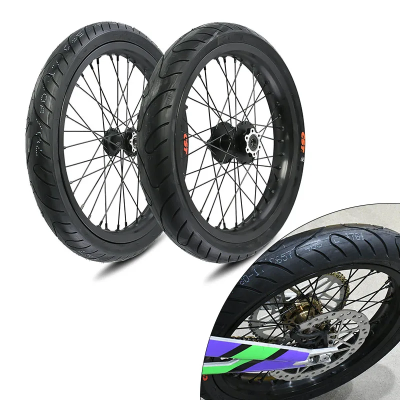 17-Zoll-Räder für Surron Light Bee Supermoto, Radsatz für Straßen-Elektro-Dirt-Bikes, Zubehör für Surron Motorräder Image