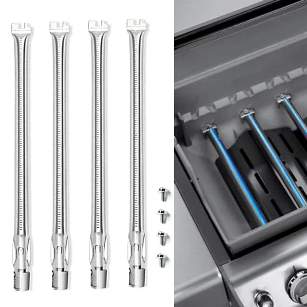 4 Stück 49,5 cm Grillbrenner 62752 für Weber Genesis 300 E330 E320 E310 S310 S320 S330 Gasgrillbrenner ersetzt Zubehör Image