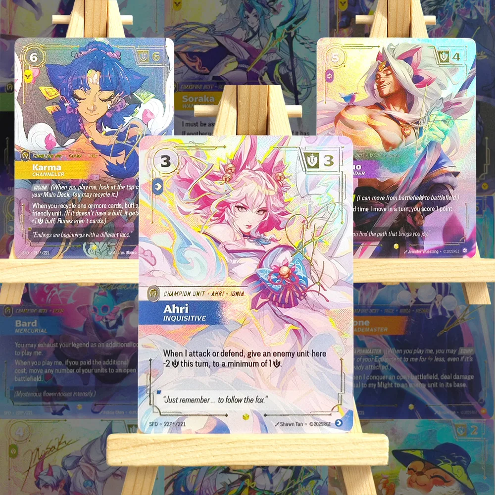 DIY Proxy-Karte Riftbound League of Legends Spiritforged SFD Vayne Ahri Irelia Bard Teemo Yone Yasuo Karma Soraka Sammelkarte Image