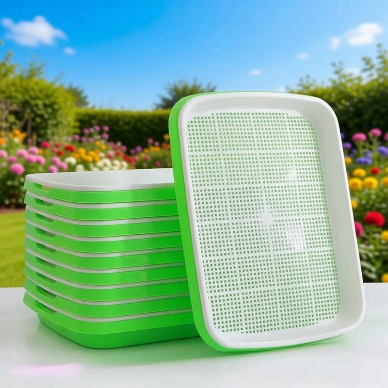 2-teiliges Set Saatgut-Keimschale, Keimungsbox für Microgreens, Garten-Anzuchttöpfe, Gartenbau-Hydroponik-Systeme Image