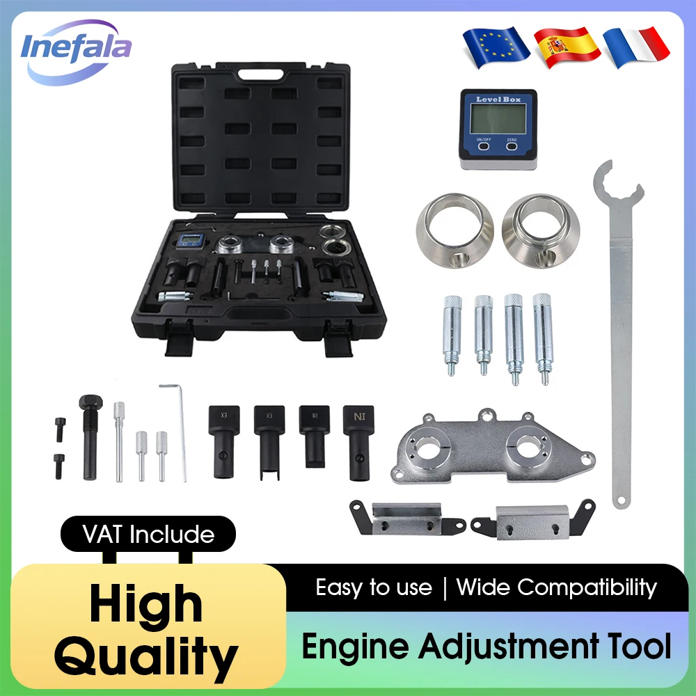 Motor-Einstellwerkzeug-Set für VW Volkswagen Kurbelwellen- und Nockenwellen-Ausrichtungskit, Zahnriemen-Kettenspanner, Spannwerkzeug-Set Image