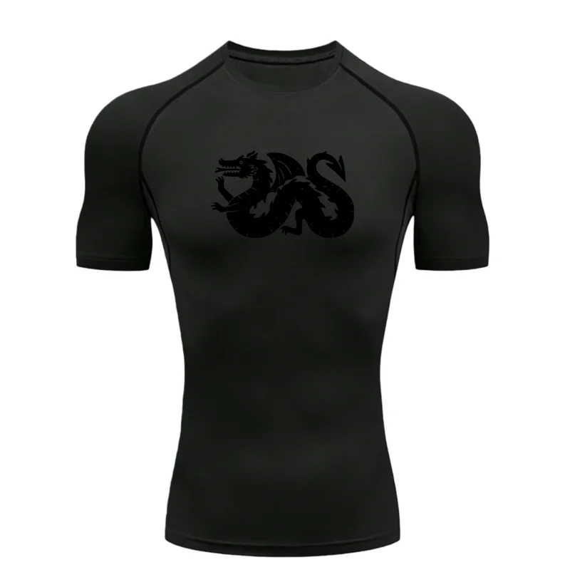 Herren Sport-T-Shirt Training Gym Jogging Hochelastisches Lauf-Workout-T-Shirt Kompressions-Rashguard Oberteil Kurzarm Eng Anliegend Image
