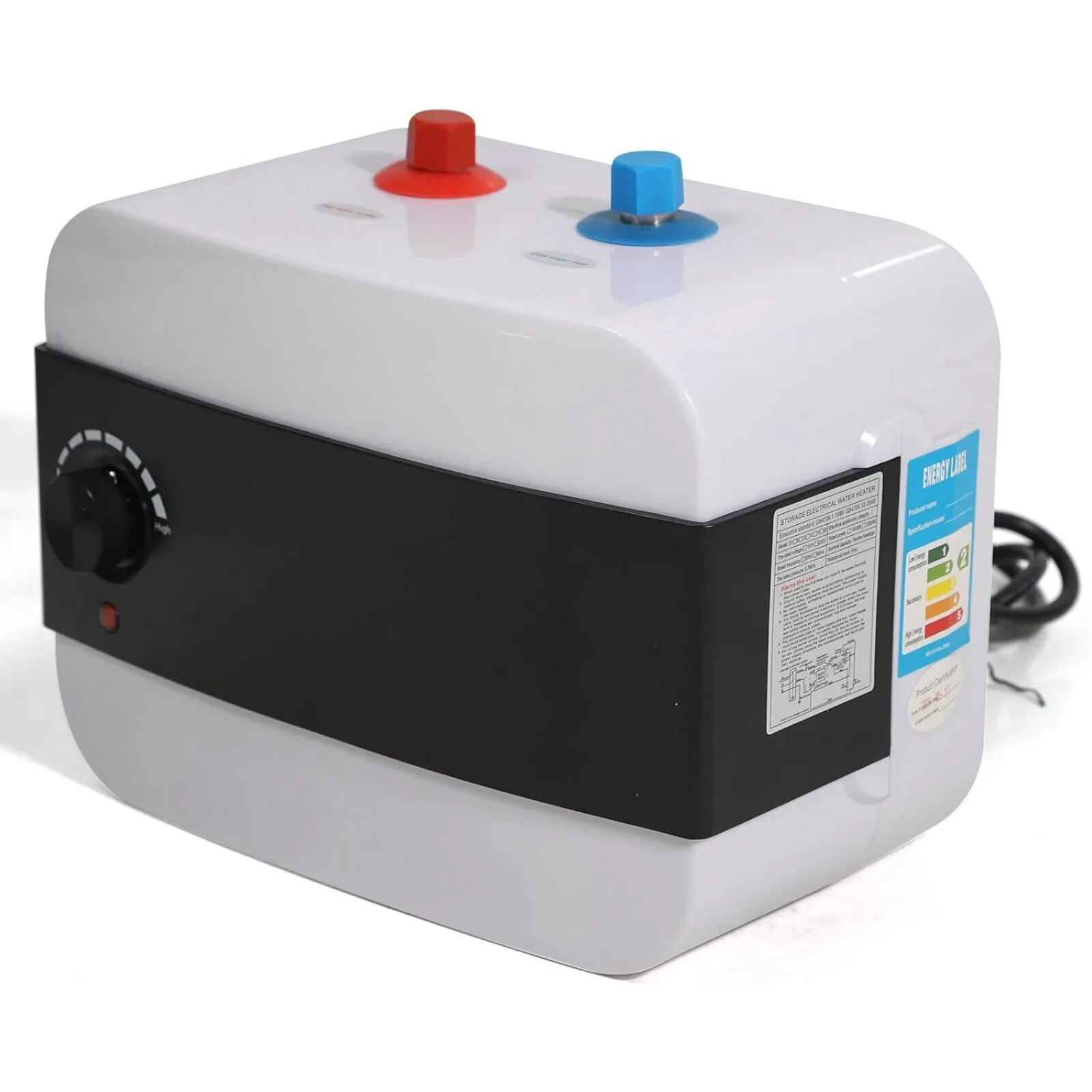 30-65 ℃ /86-149 ° F 1500W 6L Elektrischer Durchlauferhitzer, Mini-Wassertank, Sofort-Wassererhitzer für Spüle, Dusche oder Badewanne Image