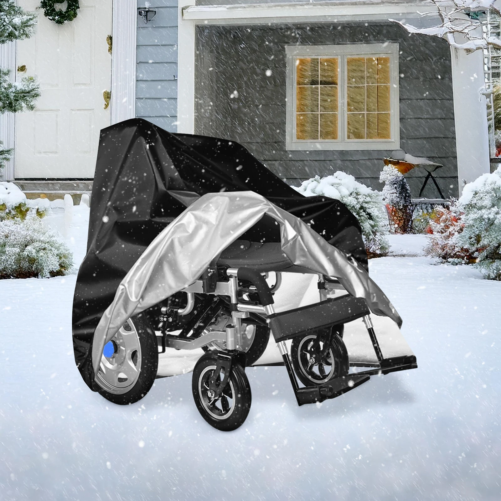 Langlebige 210D Oxford-Stoff Staubabdeckung für Elektrorollstühle - 4-in-1-Schutz, Faltbar, Ideales Geschenk für Senioren Image