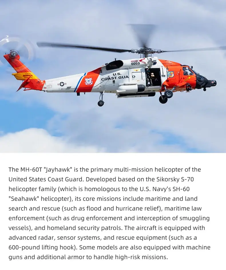 Flywing RTF MH-60T Jayhawk 4-Blatt M10 GPS RC-Helikopter mit ACE Flugsteuerung, 6-Kanal 470-Klasse Gyro Höhenhaltung RC-Flugzeug