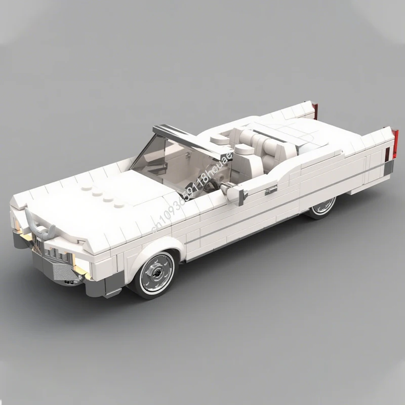 305 Stück MOC 1970 Cadillacers De Ville Cabrio City Champions Super Car Baustein Weihnachtsgeschenk für Kinder im Schulalter Image
