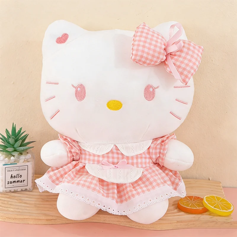 Hello Kitty Rosa Große Niedliche Plüschpuppe Gefülltes Katzenspielzeug Weiches Kissen Zimmer/Sofa Dekoratives Kissen Begleiterpuppe Mädchen-Überraschung Image