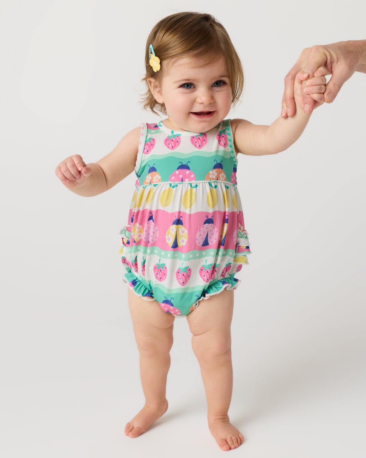 Ladybug Lane Bamboo Baby Bubble Romper - 6-12 months