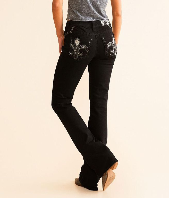 Mid-Rise Boot Stretch Jean - Black - Miss Me Jeans