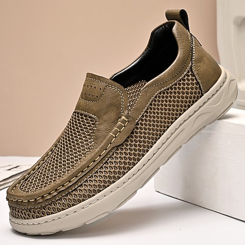 Herren-Sneaker aus Kunstleder und Mesh – leichtes, atmungsaktives Design mit stylischen Mesh-Einsätzen, ideal für Outdoor-Abenteuer, Reisen und den lässigen Alltag. Image