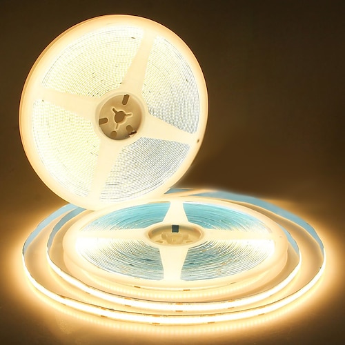 10m 2x10M Lichtsets 320 LEDs COB 8mm 1 Set Warmweiß Weiß Neutralweiß LED-Streifenlicht Selbstklebend 220-240 V Image
